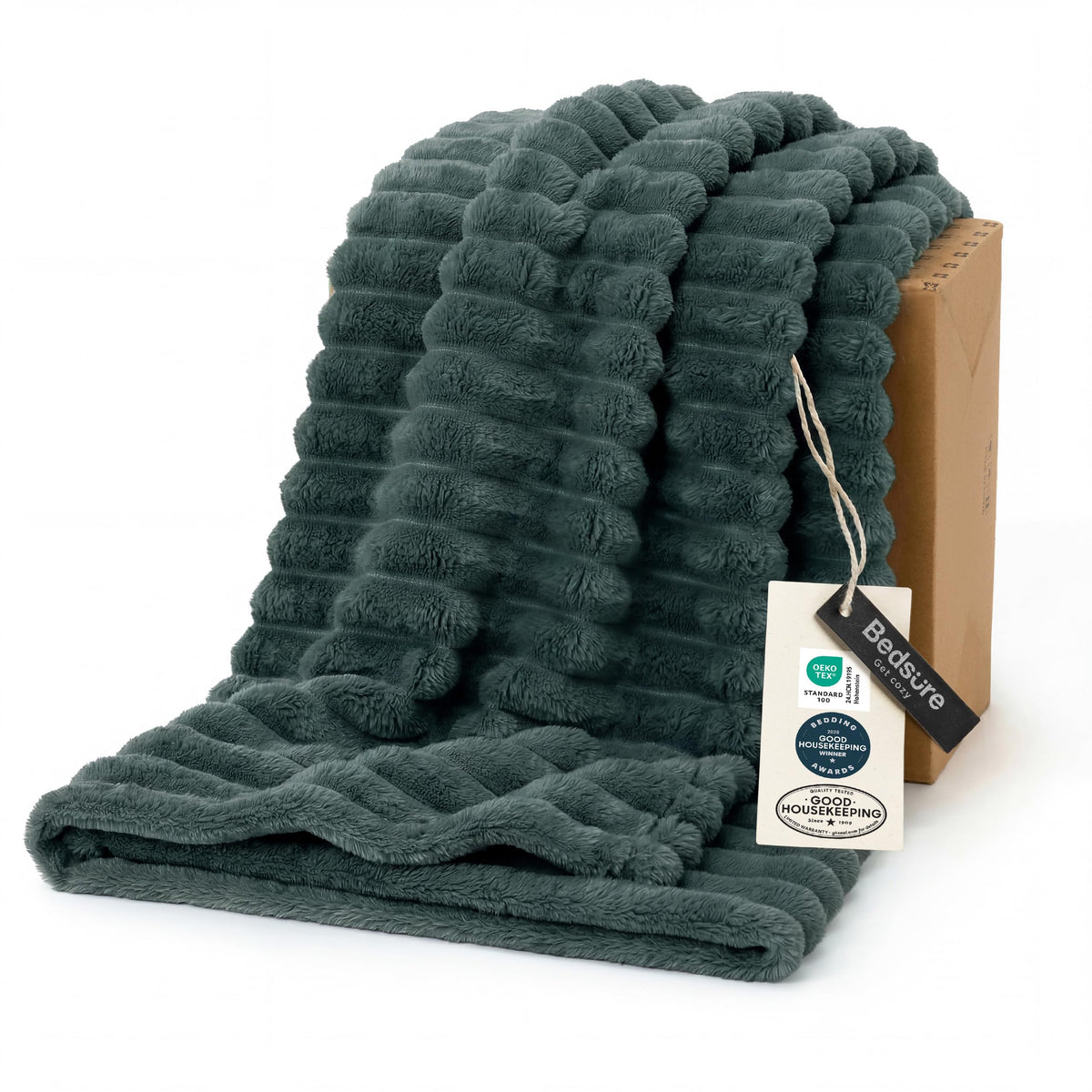 Bedsure Throw Blankets Room Decor - Women Birthday Gift, Soft Fluffy Fleece Cozy Fuzzy Plush Warm White Blanket for Couch Sofa Bed, Bedroom Livingroom Decor, Gifts for Friends, 50x60