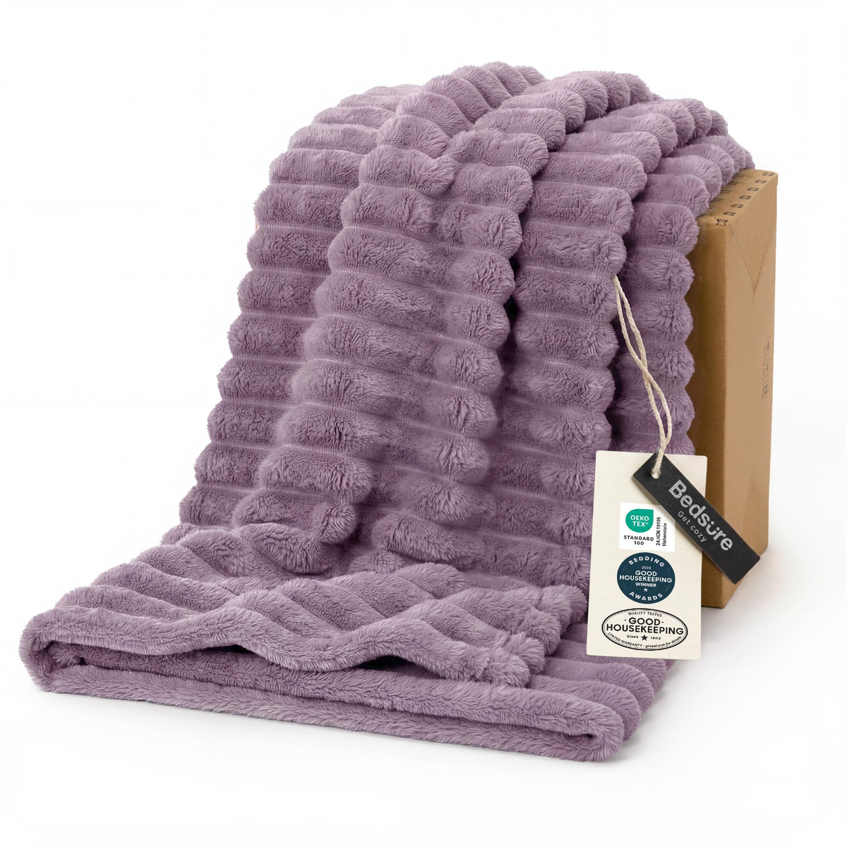 Bedsure Throw Blankets Room Decor - Women Birthday Gift, Soft Fluffy Fleece Cozy Fuzzy Plush Warm White Blanket for Couch Sofa Bed, Bedroom Livingroom Decor, Gifts for Friends, 50x60