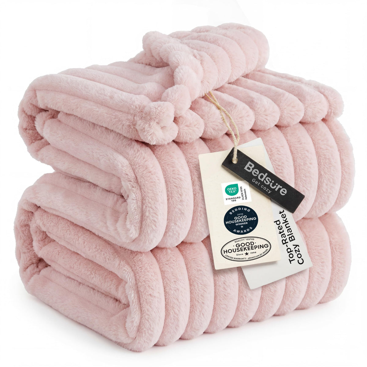 Bedsure Throw Blankets Room Decor - Women Birthday Gift, Soft Fluffy Fleece Cozy Fuzzy Plush Warm White Blanket for Couch Sofa Bed, Bedroom Livingroom Decor, Gifts for Friends, 50x60