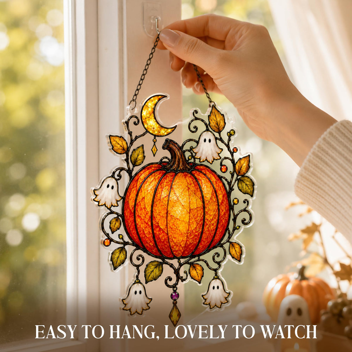 Boo Basket Stuffers for Women, Ghost Pumpkin Ornament