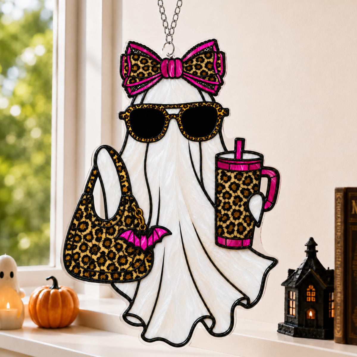 Boo Basket Stuffers for Women, Ghost Pumpkin Ornament