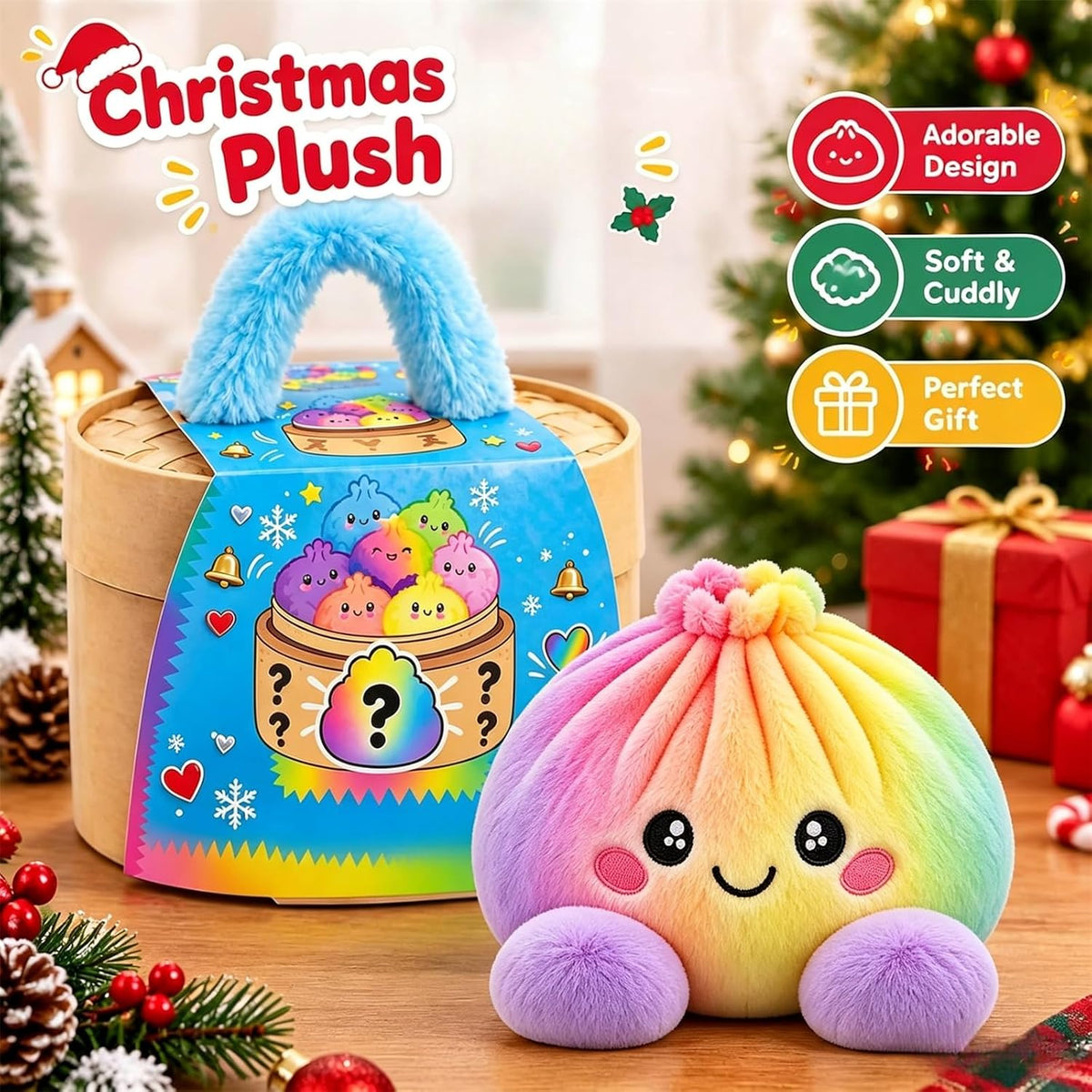 Dumpling Pillow Squishy Jumbo Plush Dumplings Cute