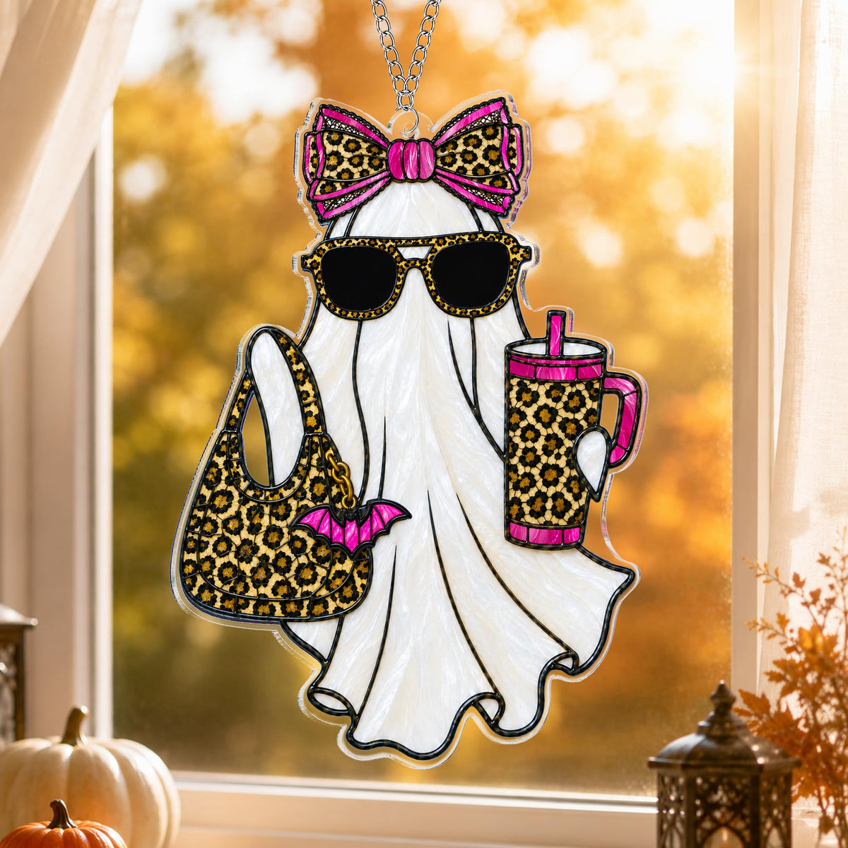 Boo Basket Stuffers for Women, Ghost Pumpkin Ornament