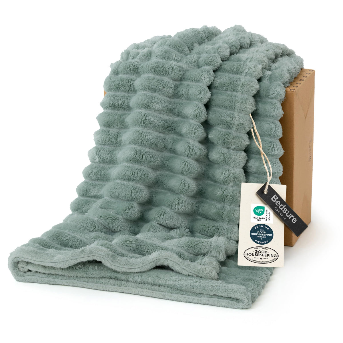 Bedsure Throw Blankets Room Decor - Women Birthday Gift, Soft Fluffy Fleece Cozy Fuzzy Plush Warm White Blanket for Couch Sofa Bed, Bedroom Livingroom Decor, Gifts for Friends, 50x60