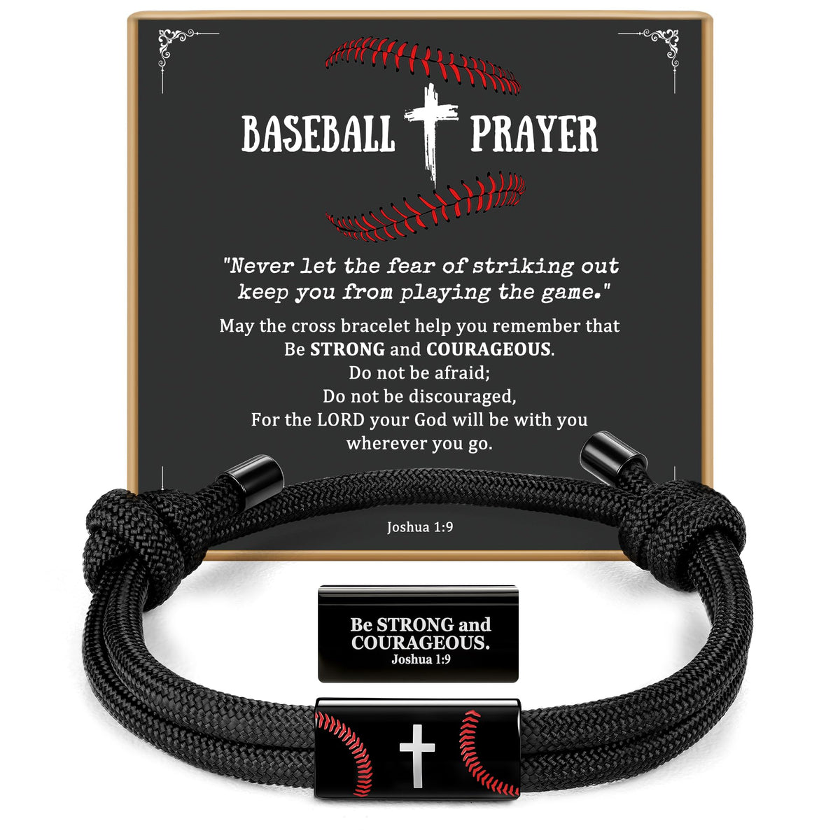 PEALICIOUS Cross Bracelet for Boys, Joshua Birthday Son Gifts for Teens
