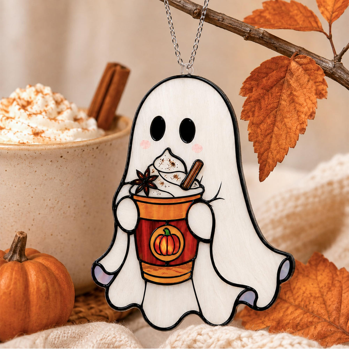 Boo Basket Stuffers for Women, Ghost Pumpkin Ornament