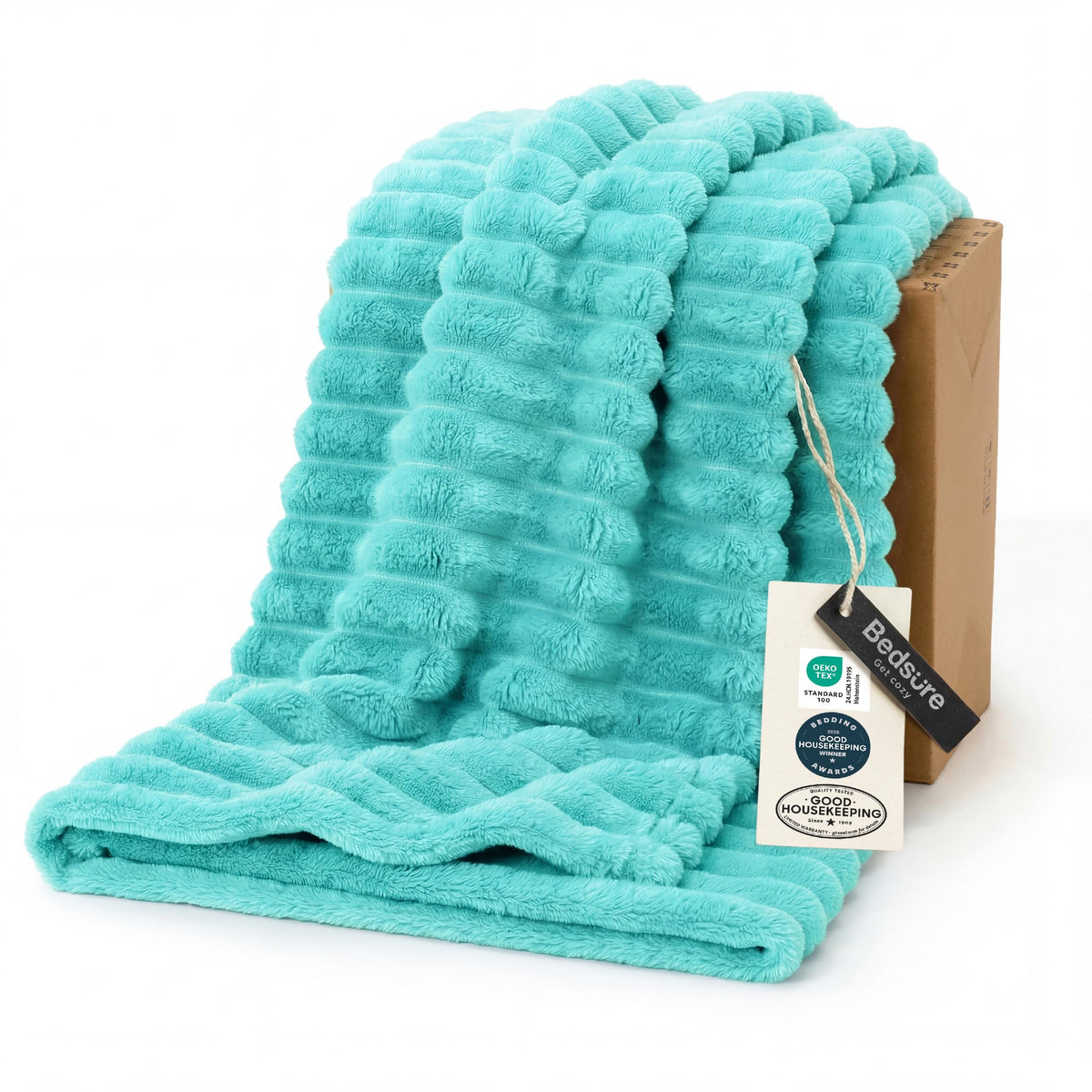 Bedsure Throw Blankets Room Decor - Women Birthday Gift, Soft Fluffy Fleece Cozy Fuzzy Plush Warm White Blanket for Couch Sofa Bed, Bedroom Livingroom Decor, Gifts for Friends, 50x60