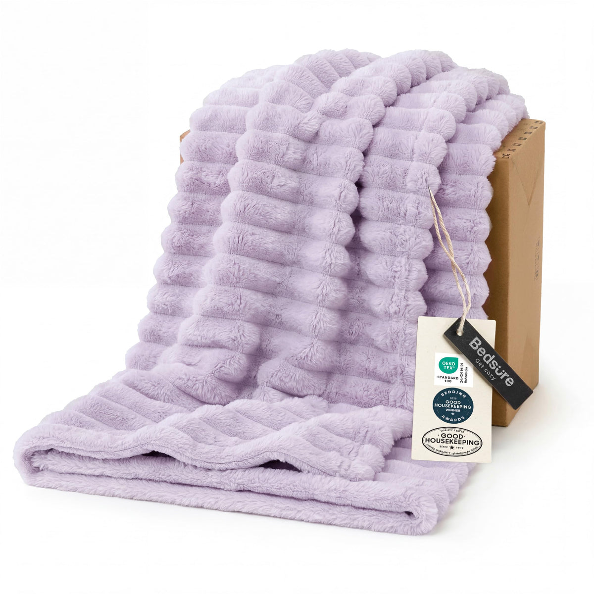 Bedsure Throw Blankets Room Decor - Women Birthday Gift, Soft Fluffy Fleece Cozy Fuzzy Plush Warm White Blanket for Couch Sofa Bed, Bedroom Livingroom Decor, Gifts for Friends, 50x60