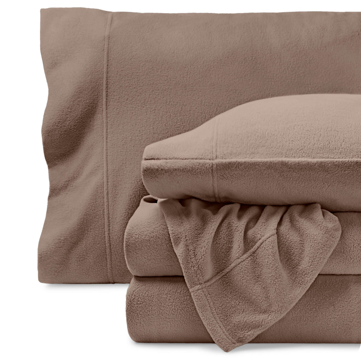 Bare Home Super Soft Fleece Sheet Set (Full, Red)