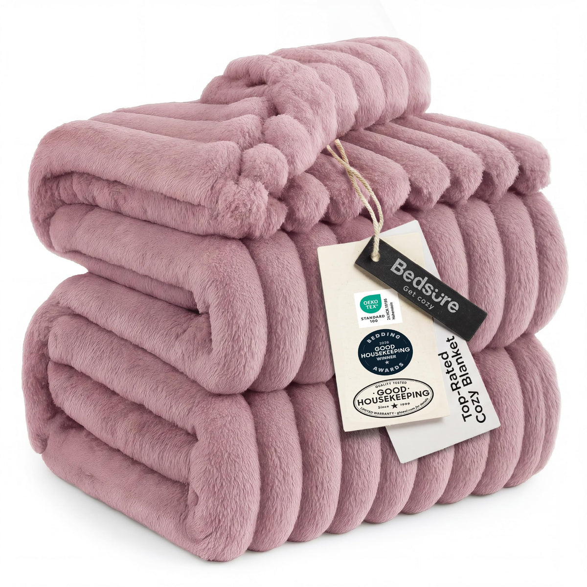 Bedsure Throw Blankets Room Decor - Women Birthday Gift, Soft Fluffy Fleece Cozy Fuzzy Plush Warm White Blanket for Couch Sofa Bed, Bedroom Livingroom Decor, Gifts for Friends, 50x60